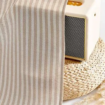 Chic Vangao Stripe Curtain Set for Kitchen and Home