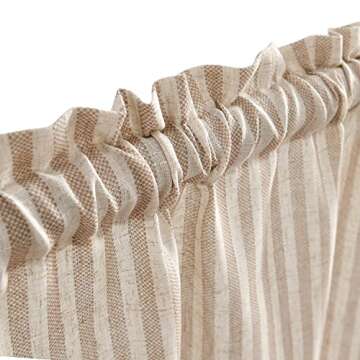 Chic Vangao Stripe Curtain Set for Kitchen and Home