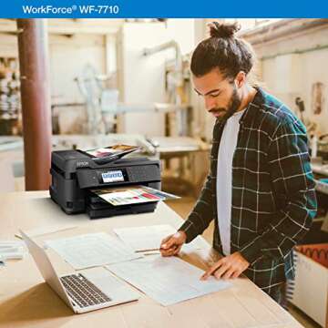 WorkForce WF-7710 Wireless Wide-format Color Inkjet Printer with Copy, Scan, Fax, Wi-Fi Direct and Ethernet, Amazon Dash Replenishment Ready