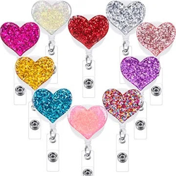 Heart-Shaped Retractable Badge Reels for All Occasions