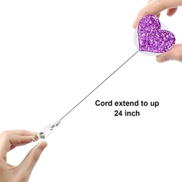 Heart-Shaped Retractable Badge Reels for All Occasions
