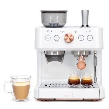 Café Bellissimo Semi Automatic Espresso Machine + Milk Frother | WiFi Connected, Smart Home Kitchen...