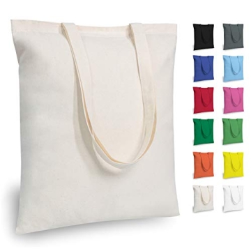Economical Cotton Tote Bags - 5-Pack for Shopping
