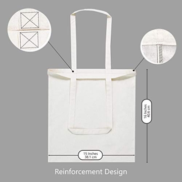 Economical Cotton Tote Bags - 5-Pack for Shopping