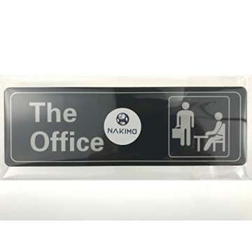 Nakimo The Office Sign Self-Adhesive 9x3 Inch Acrylic Sign