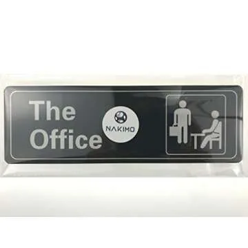 Nakimo The Office Sign Self-Adhesive 9x3 Inch Acrylic Sign