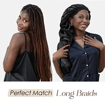 Long Satin Bonnet for Frizz-Free Sleeping and Care