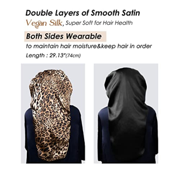Long Satin Bonnet for Frizz-Free Sleeping and Care