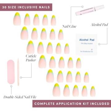 Glamnetic Press-On Short Almond Ombre Nails Kit