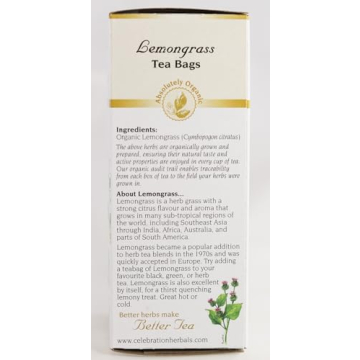 CELEBRATION HERBALS Organic Lemongrass Tea 24 Bags