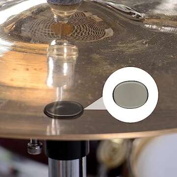 Fiada 30 Pieces Drum Dampeners Gels Silicone Gel Pads Soft Drum Dampeners for Cymbals Tone Control(Transparent White, Black, Blue, Gray)