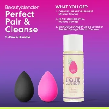 Beautyblender Duo with Blendercleanser Set for Flawless Makeup