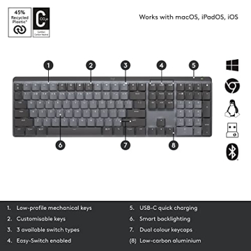 Logitech MX Mechanical Wireless Keyboard for all Devices