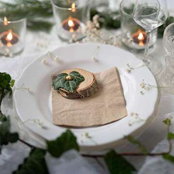 100 Sustainable Biodegradable Natural Cocktail Napkins – 100% Recycled Paper Beverage Napkins, 4.5”x4.5” – Eco Friendly Compostable Disposable Unbleached Brown Recycled Paper Dinner Napkins – MOCKO