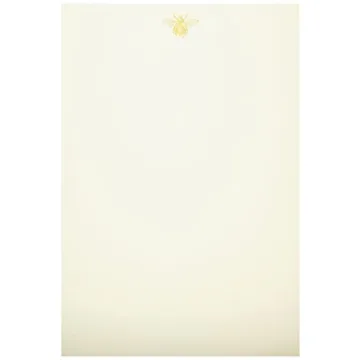 Crane & Co. Hand Engraved Bee Half Sheet Stationery Set - Premium Quality Writing Paper