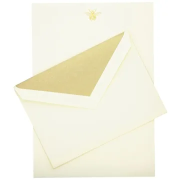 Crane & Co Hand Engraved Bee Stationery Set - Elegant Writing