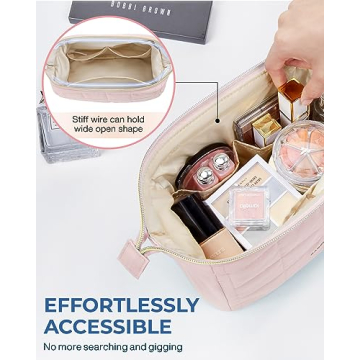 BAGSMART Stylish Makeup Bag for Travel and Organization