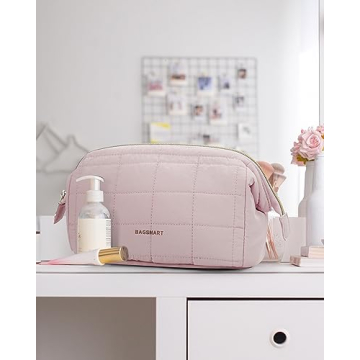 BAGSMART Stylish Makeup Bag for Travel and Organization