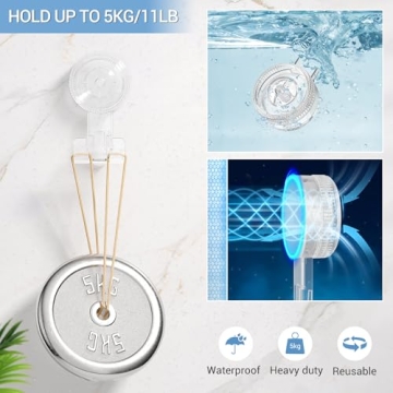 LUXEAR Suction Hooks - Powerful, Removable & Reusable