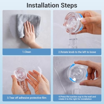 LUXEAR Suction Hooks - Powerful, Removable & Reusable