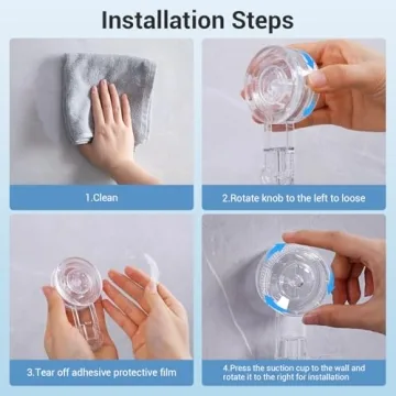 LUXEAR Suction Hooks - Powerful, Removable & Reusable