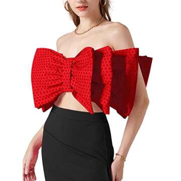 Stylish LYANER Women's Bow Tie Tube Crop Top Online