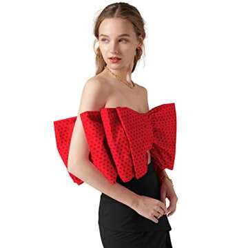 Stylish LYANER Women's Bow Tie Tube Crop Top Online