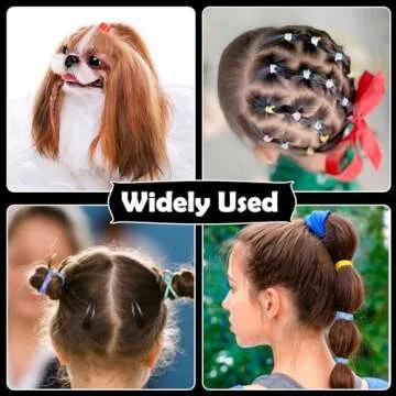 Auroray Hair Ties, 2000 Pcs Colorful Rubber Bands Set