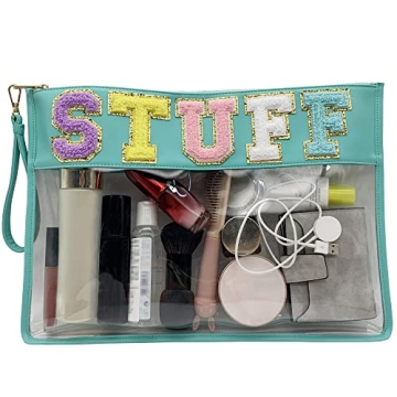 TopTTanBo Chenille Letter Clear Bag - Stylish & Waterproof