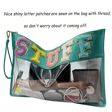 TopTTanBo Chenille Letter Clear Bag - Stylish & Waterproof