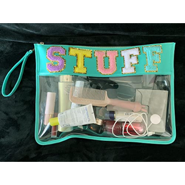 TopTTanBo Chenille Letter Clear Bag - Stylish & Waterproof
