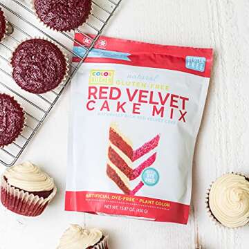 ColorKitchen Gluten-free Red Velvet Cake Mix made from Natural and Organic Ingredients | Artificial Dye-free | Gluten-free | Non-GMO | Vegan-Friendly | Plant-based