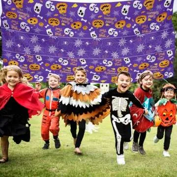 OHOME Halloween Decorations - Halloween Decorations Indoor Outdoor - Disposable Plastic Halloween Tablecloth | Halloween Party Decorations Favors Supplies for Table Decor Backdrop Banner,2 Pack