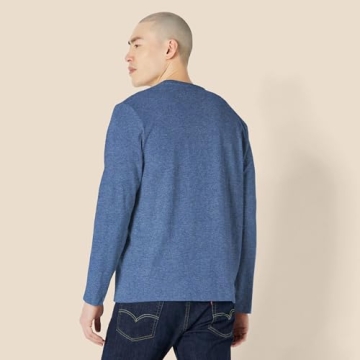 Amazon Men's Regular-Fit Crewneck T-Shirt - Blue Heather