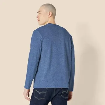 Amazon Men's Regular-Fit Crewneck T-Shirt - Blue Heather