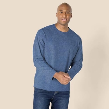 Amazon Men's Regular-Fit Crewneck T-Shirt - Blue Heather