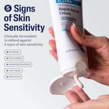CETAPHIL ECZEMA RESTORADERM FLARE-UP RELIEF CREAM, For Eczema Prone Skin, 8 oz, Barrier Repair, 48 Hour Hydration, 2% Skin Protectant Colloidal Oatmeal, Steroid Free