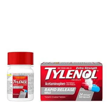 Tylenol Extra Strength Acetaminophen Rapid Release Gels for Fast Relief
