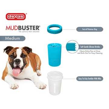 Dexas MudBuster Portable Dog Paw Cleaner for Mud-Free Homes