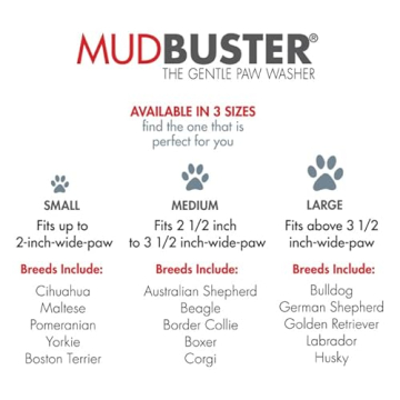 Dexas MudBuster Portable Dog Paw Cleaner for Mud-Free Homes