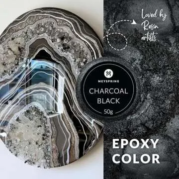 Charcoal Black Mica Powder for Epoxy Resin - 50 Grams