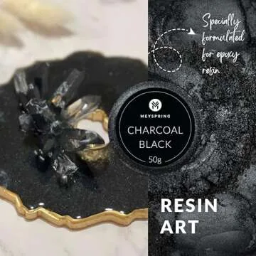 Charcoal Black Mica Powder for Epoxy Resin - 50 Grams
