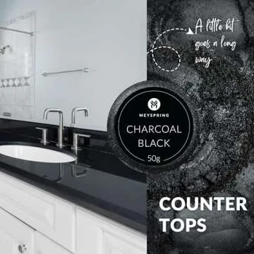 Charcoal Black Mica Powder for Epoxy Resin - 50 Grams