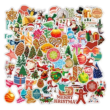Unique 100PCS Christmas Stickers for Kids and Crafts
