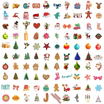 Unique 100PCS Christmas Stickers for Kids and Crafts