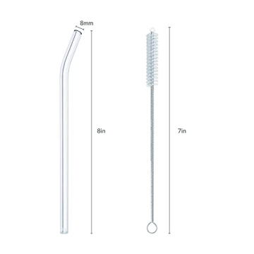 Durable Floral Glass Straws - Shatter Resistant & Eco-Friendly