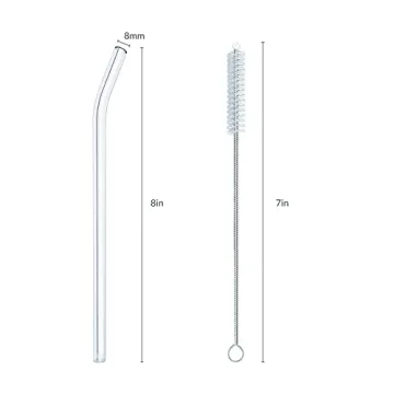 Durable Floral Glass Straws - Shatter Resistant & Eco-Friendly