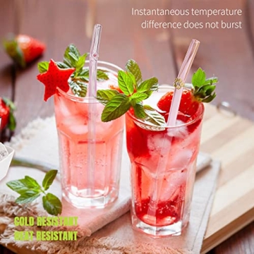Durable Floral Glass Straws - Shatter Resistant & Eco-Friendly