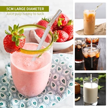 Durable Floral Glass Straws - Shatter Resistant & Eco-Friendly
