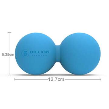 5BILLION FITNESS Peanut Massage Ball - Double Lacrosse Massage Ball & Mobility Ball for Physical Therapy - Deep Tissue Massage Tool for Myofascial Release, Muscle Relaxer, Acupoint Massage